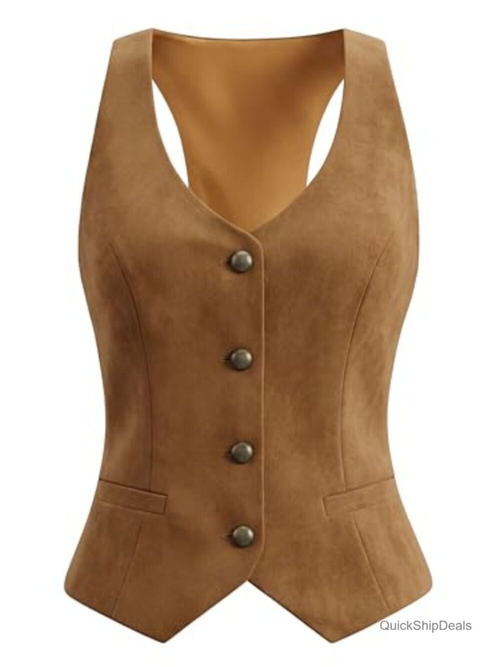 V VOCNI Waistcoat Vest for Women Racerback Suit Vest Tops